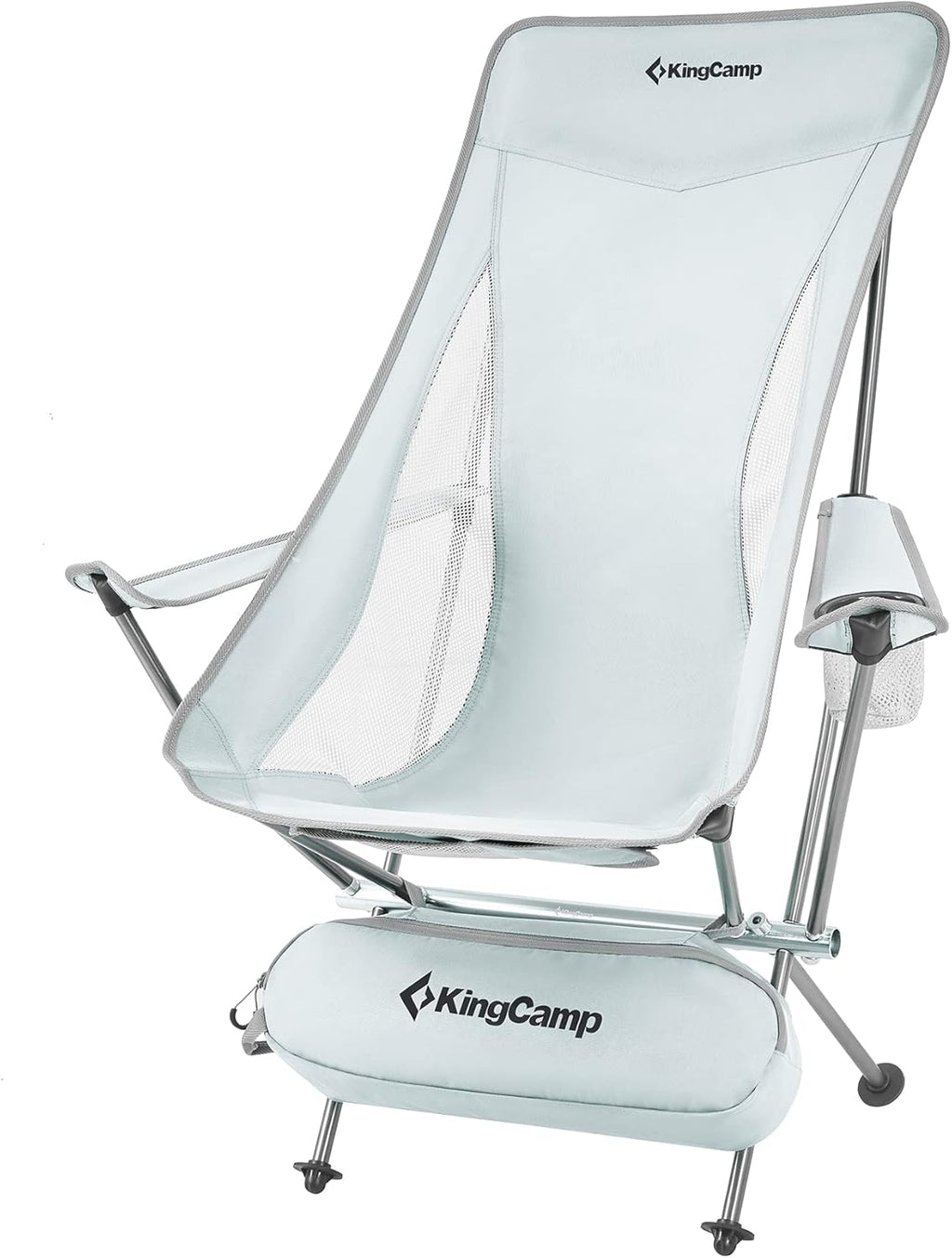 Lightweight Portable Folding Camping Chair with Armrest, High Back, Carry Bag G33666