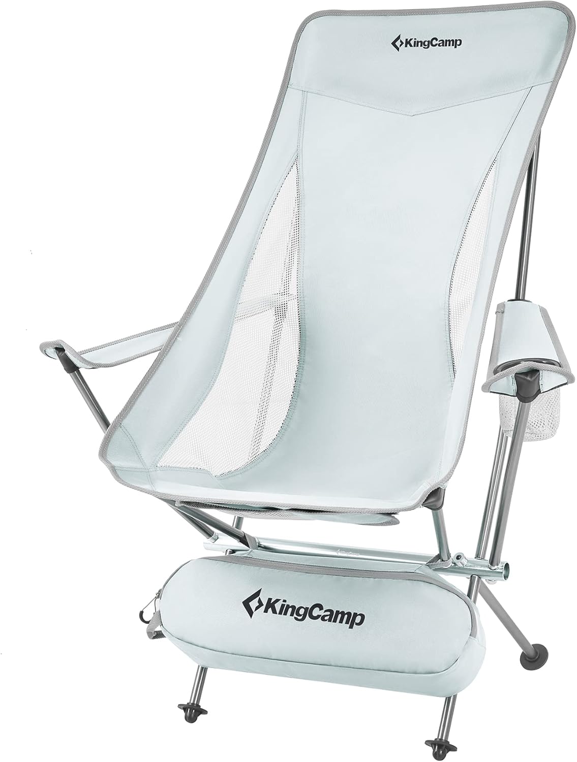 Lightweight Portable Folding Camping Chair with Armrest, High Back, Carry Bag G33666