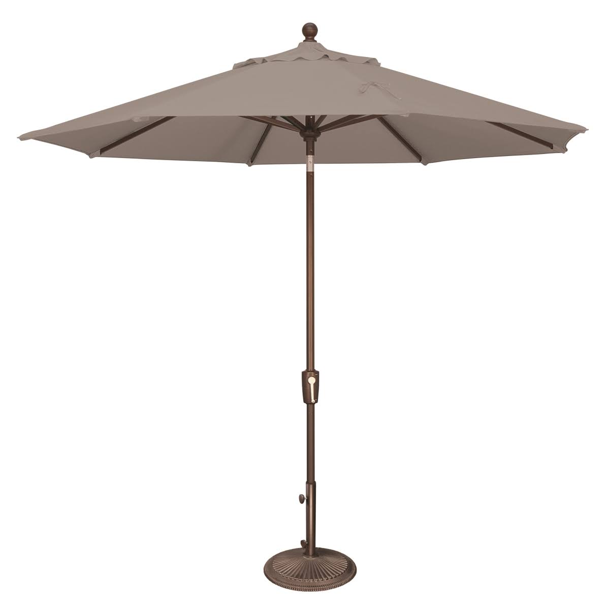 Bronze 9 ft. Octagon Sunbrella Push Button Tilt Umbrella F23477