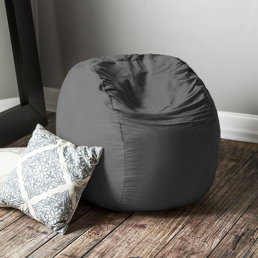 Orange Microsuede Foam Bag Chair A80962