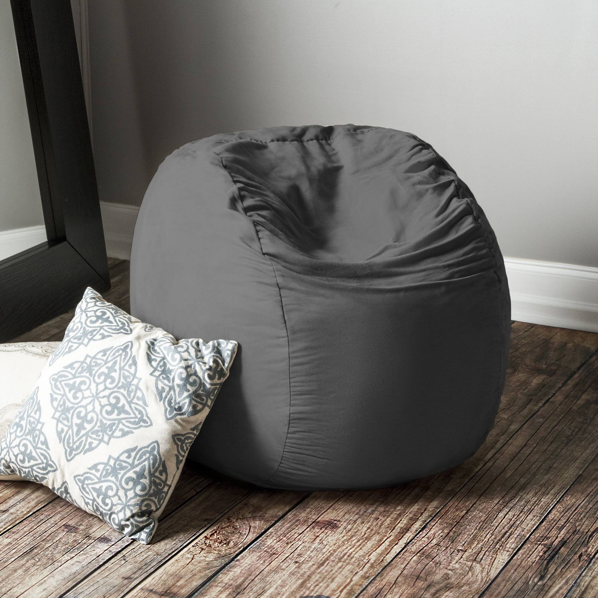 Orange Microsuede Foam Bag Chair A80962