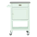 Apartment Cart with Stainless-Steel Top, Light Green O8070