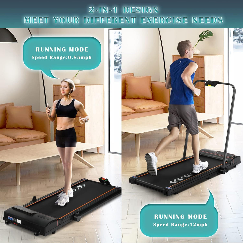 2 in 1 Under Desk Folding Electric Treadmill with LED Display G9151