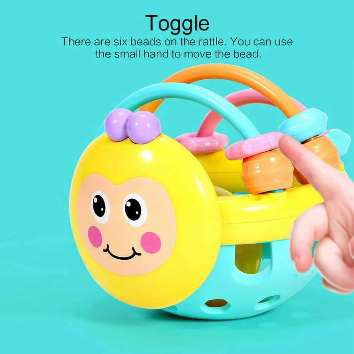 Rattle Ball Sensory Teether Toy Silicone O8026