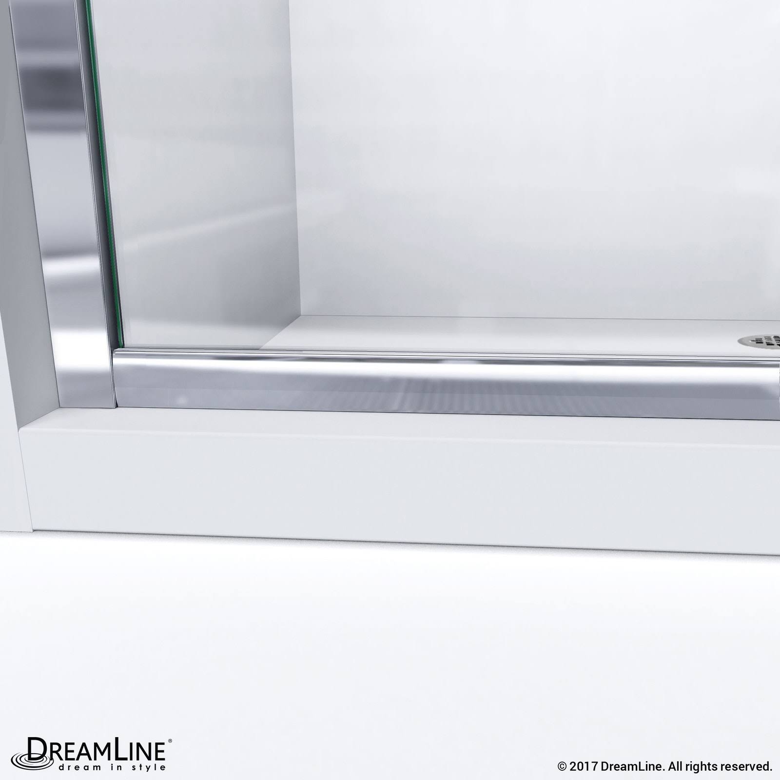 Clear Sliding Shower Door in Oil Rubbed Bronze E8186