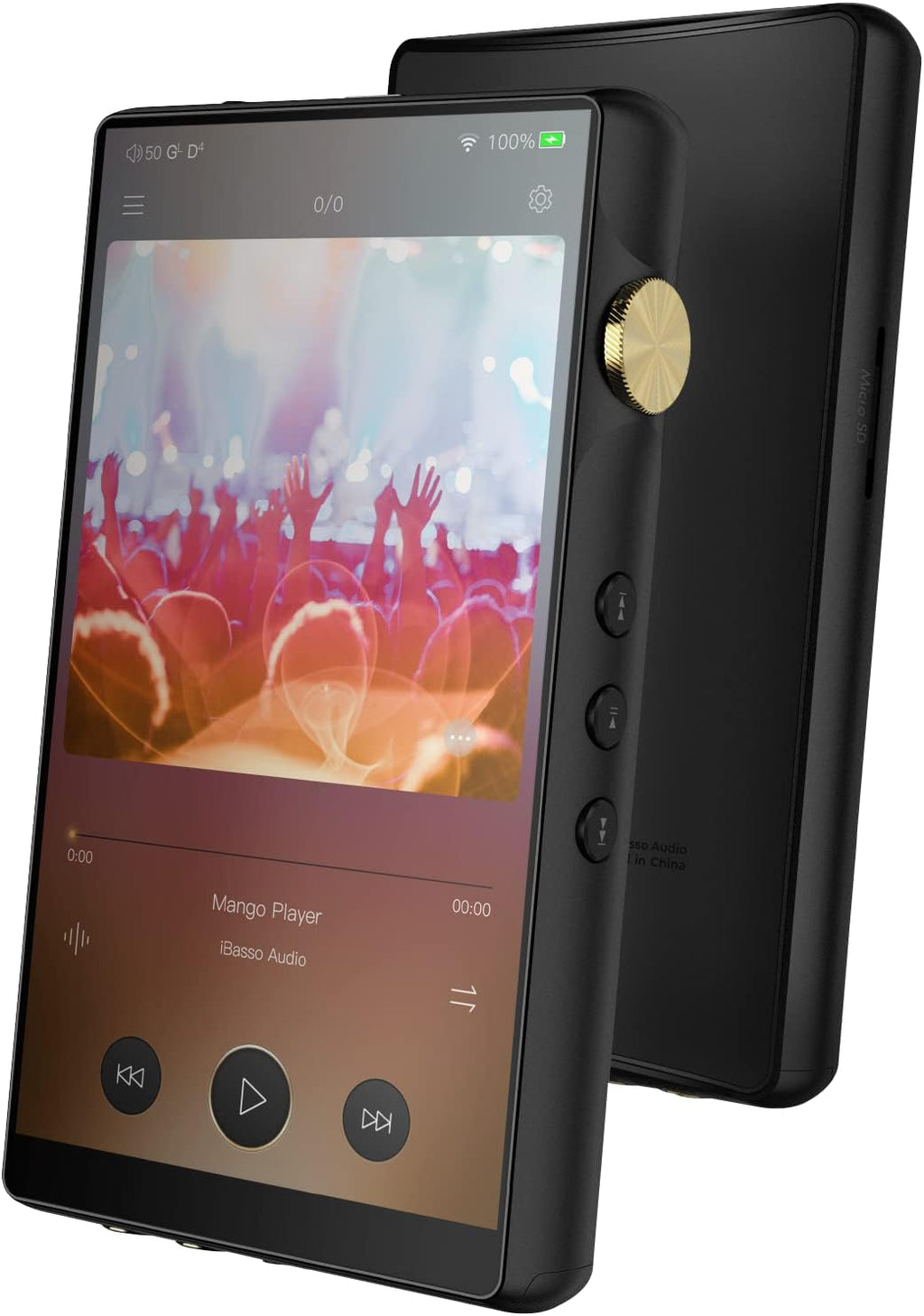 Black Digital Audio Player with Bluetooth A605