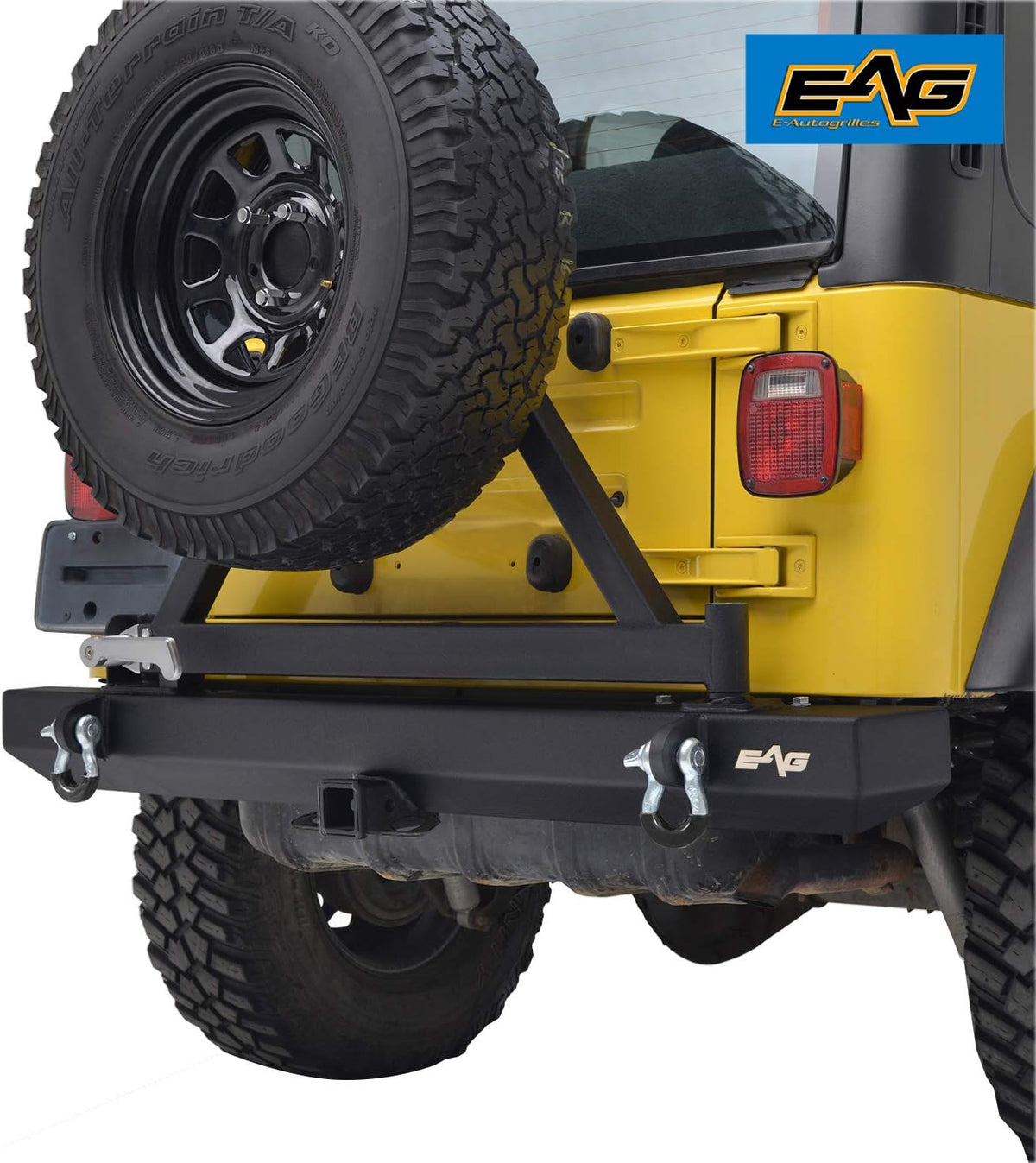 Rear Bumper with Tire Carrier and Hitch Receiver for Wrangler R93767