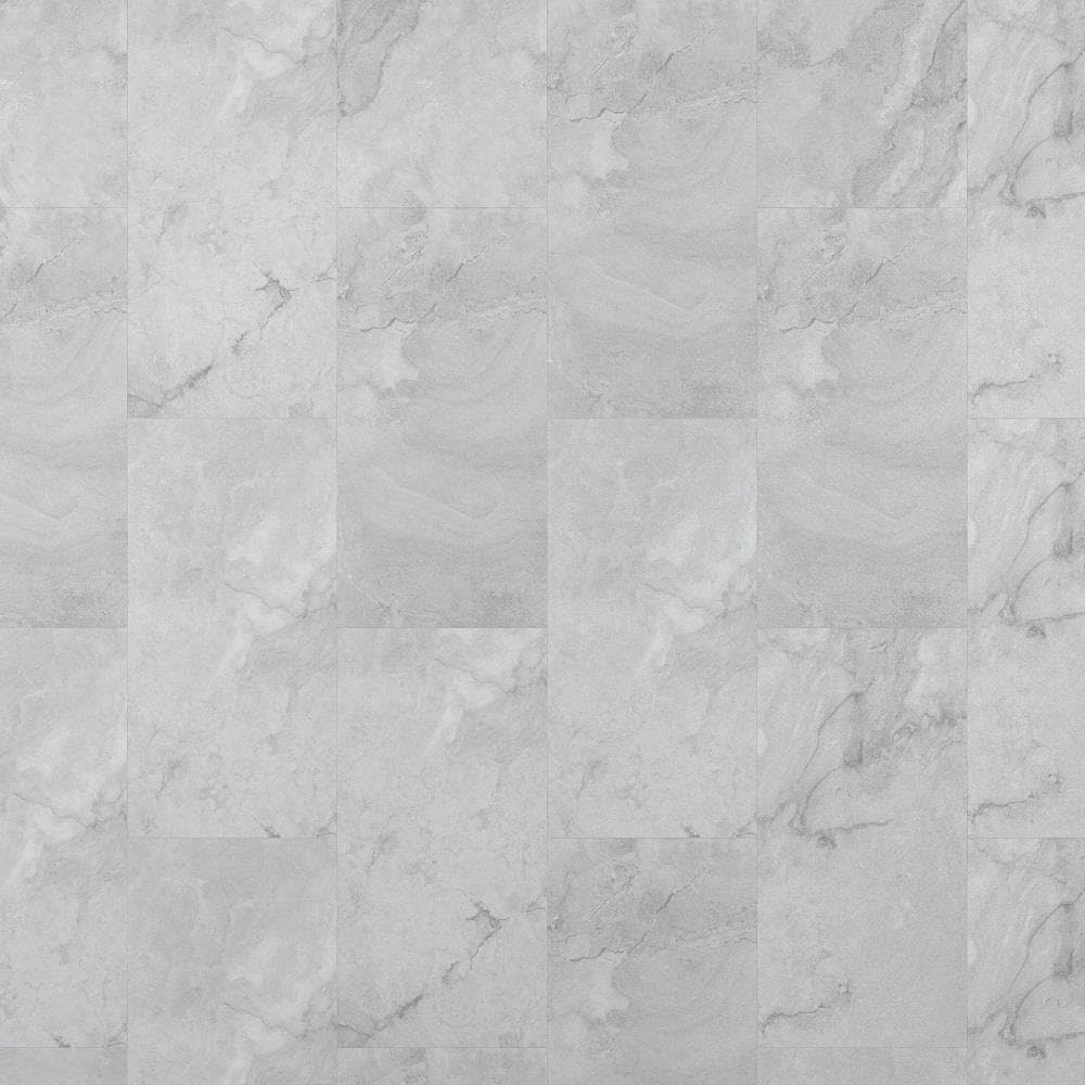 16-in x 32-in Waterproof Interlocking Luxury Vinyl Tile in Gray J527
