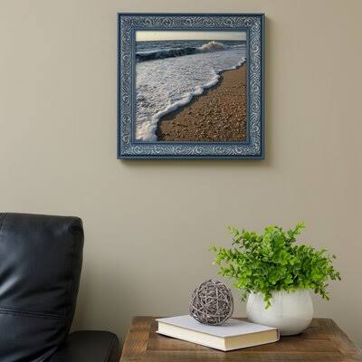 Dusty Blue Baroque Embossed Frame A30235