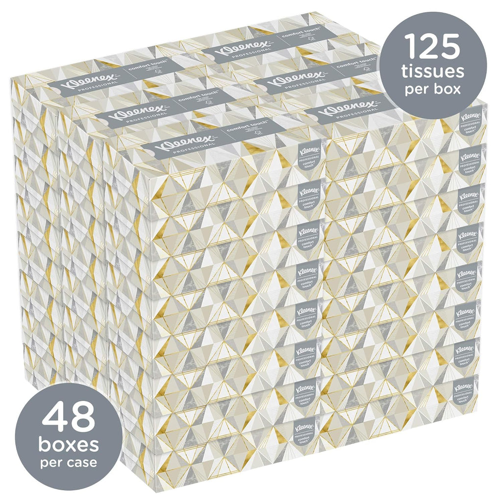 Facial Tissue Flat Tissue Boxes, 48 Boxes / Case, 125 Tissues / Box I13381