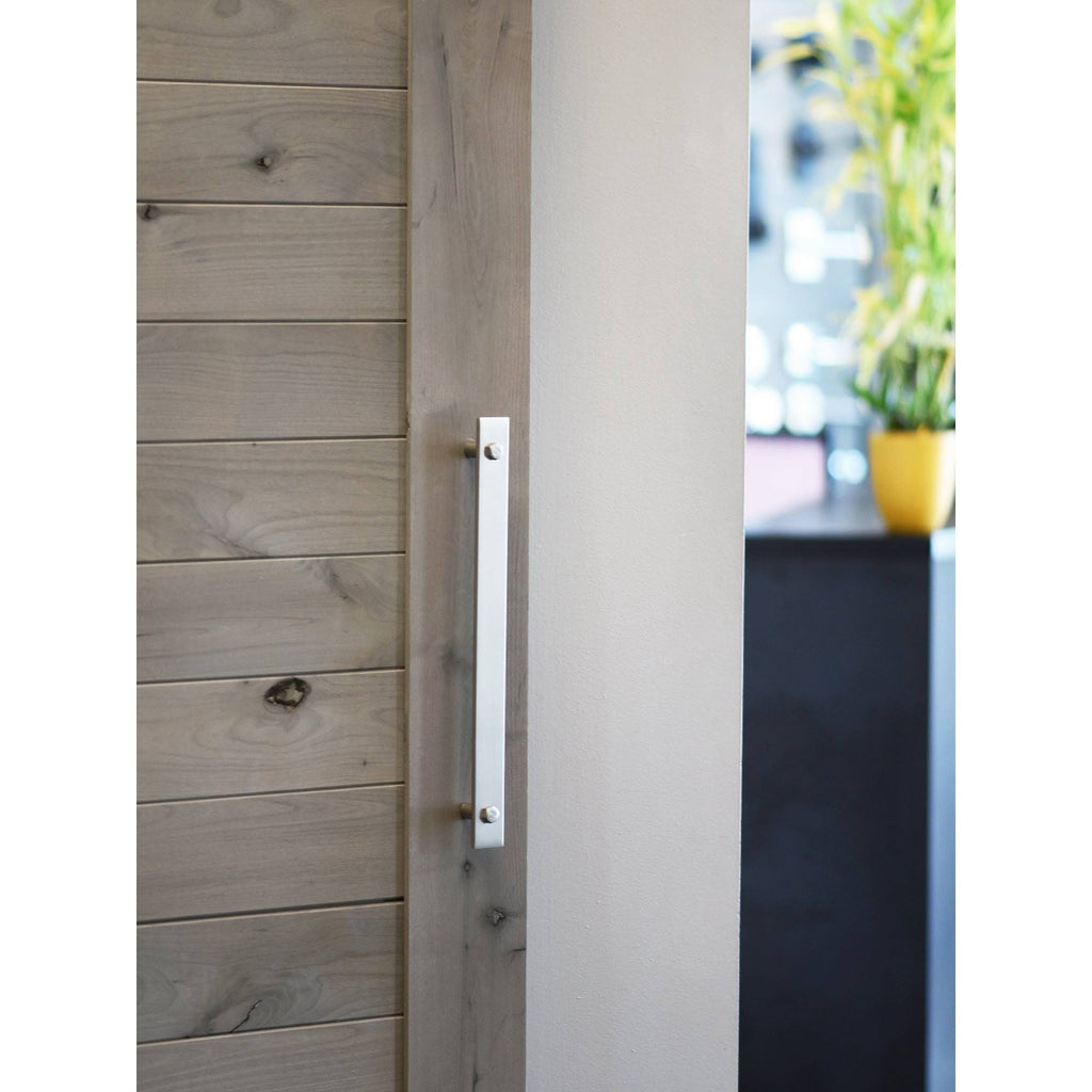 Satin Nickel Barn Door Hardware Kit Track System Z1865