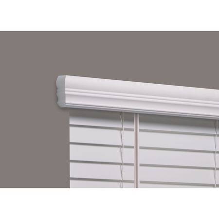 Cordless Faux Wood Blind, White, 21x22w x 48 Y76967