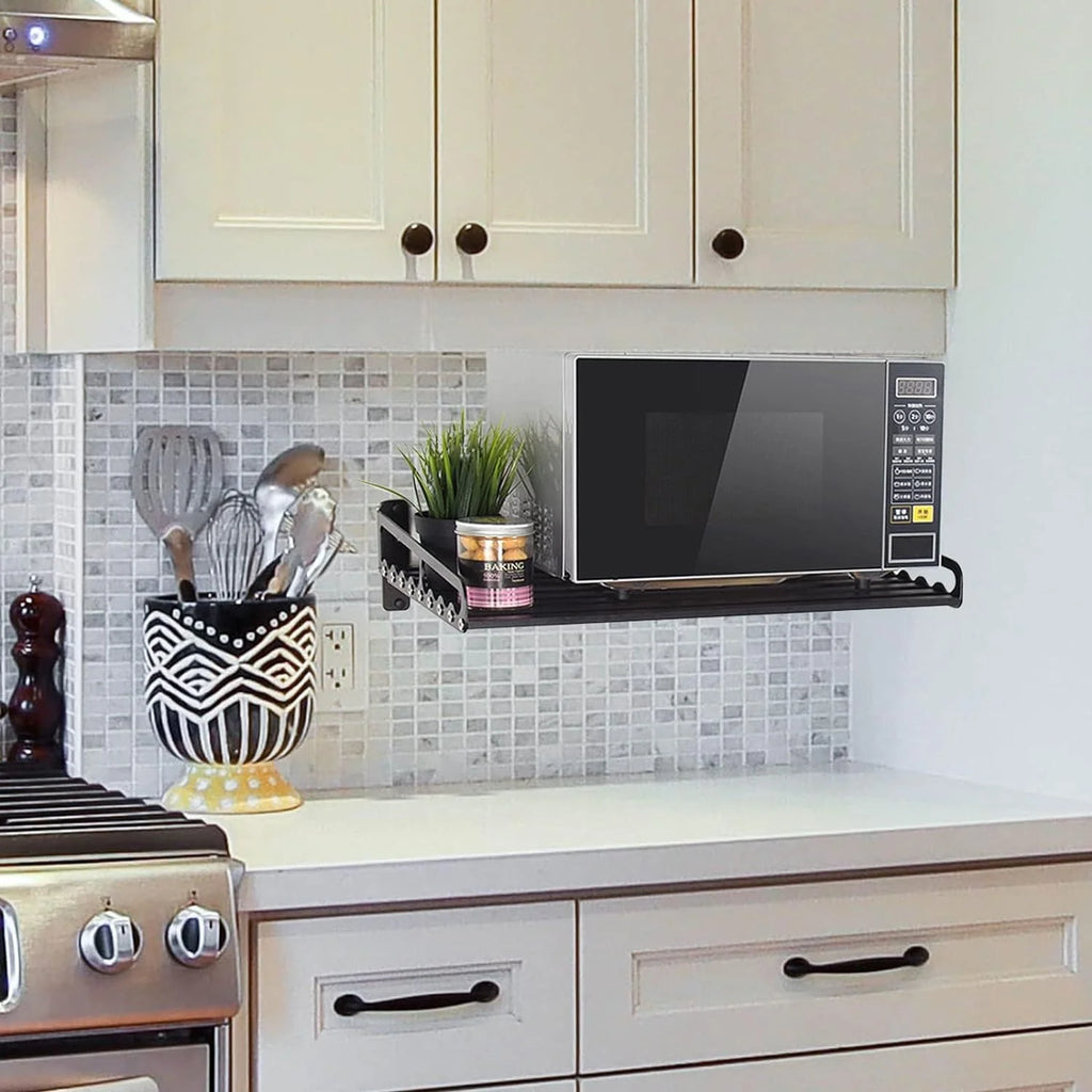 Black Wall Shelf for Kitchen Organizer V590196