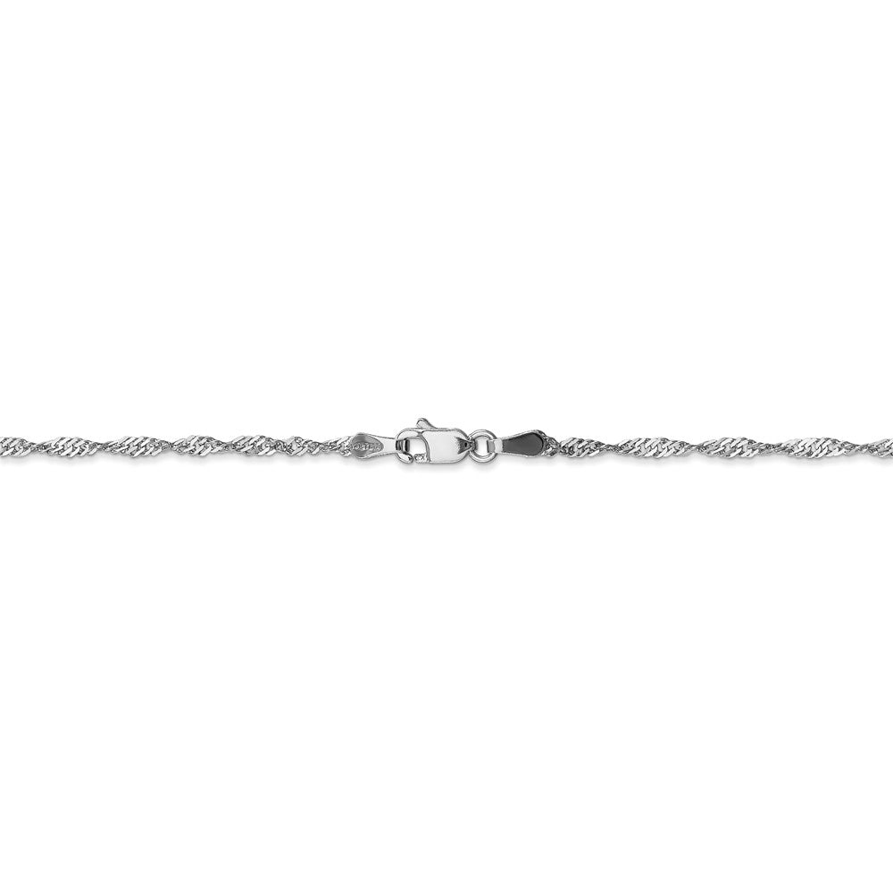 14kt White Gold Singapore Chain 24 inch Lobster Clasp N27839