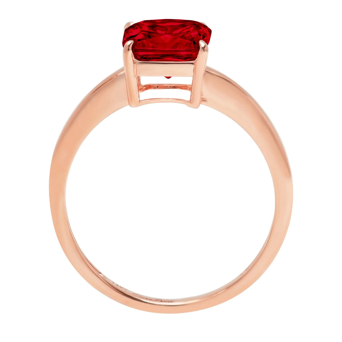 18K Rose Gold Solitaire Ring V71469