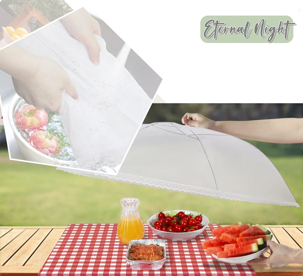 Food Cover Food Tent, 1 Extra Large (40"X24") & 4 Standard (17"X17") Mesh Food Covers R64861