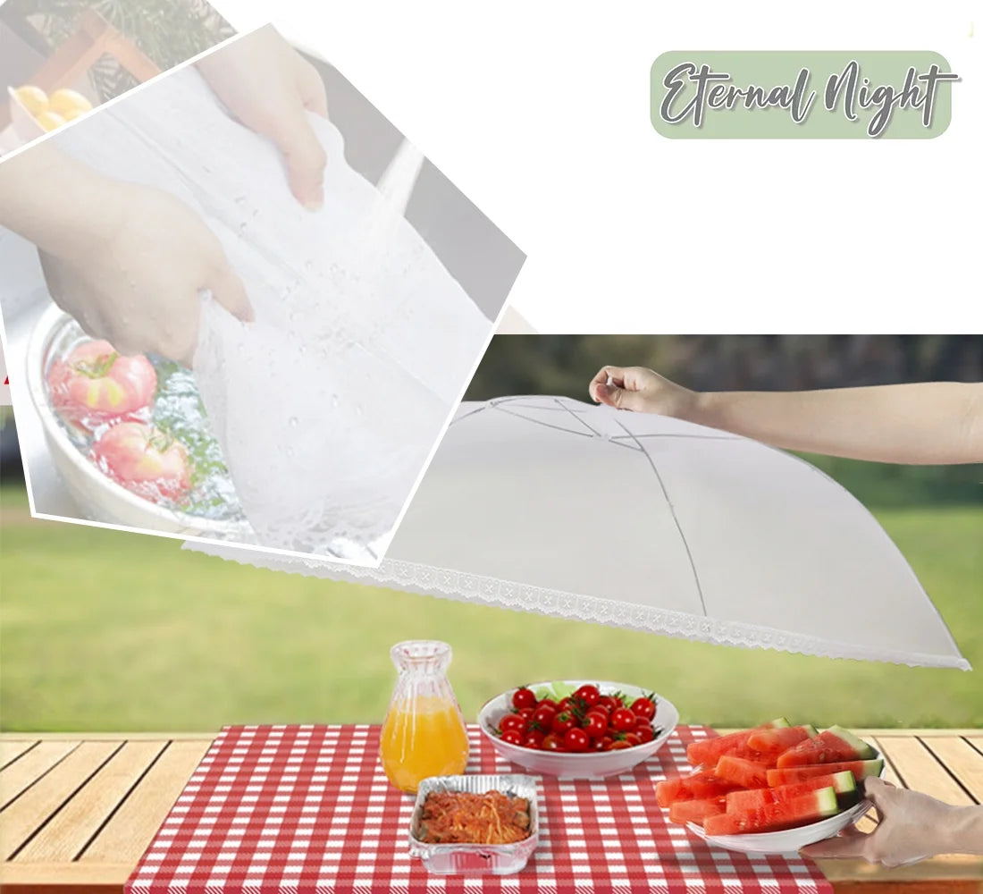 Food Cover Food Tent, 1 Extra Large (40"X24") & 4 Standard (17"X17") Mesh Food Covers R64861