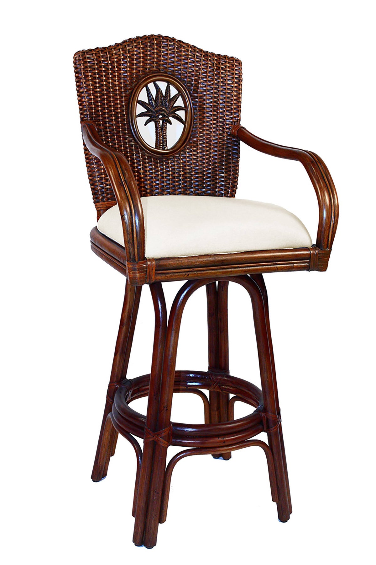 Indoor Swivel Rattan Counterstool X28846