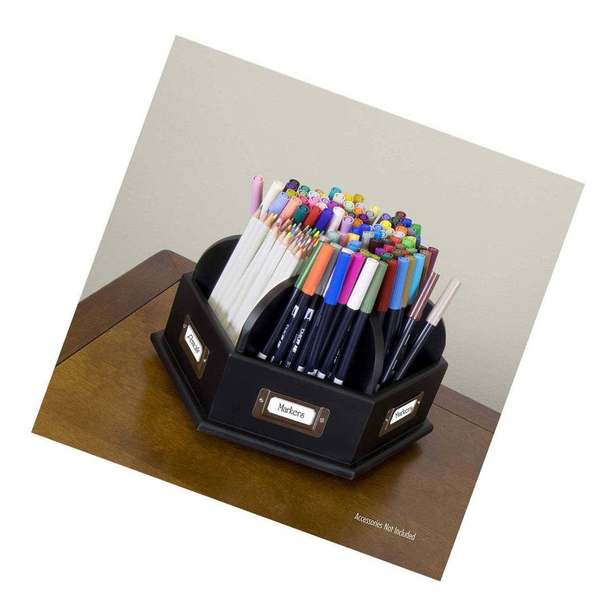 Black Wood Desk Carousel L6121
