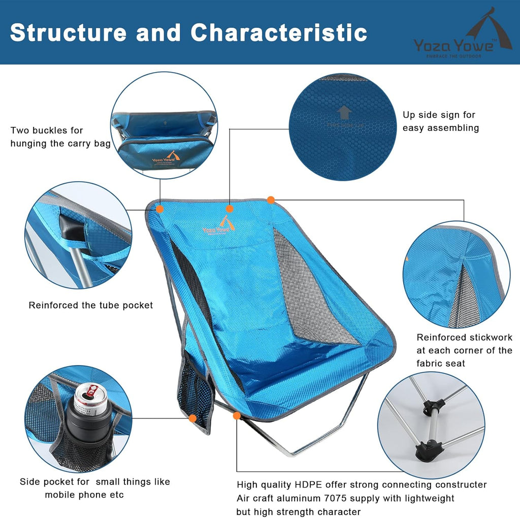 Compact Folding Camping Chair with Carry Bag P29417