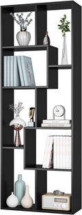 Black 8 Tier Bookcase Bookshelf TV Stand Z972967