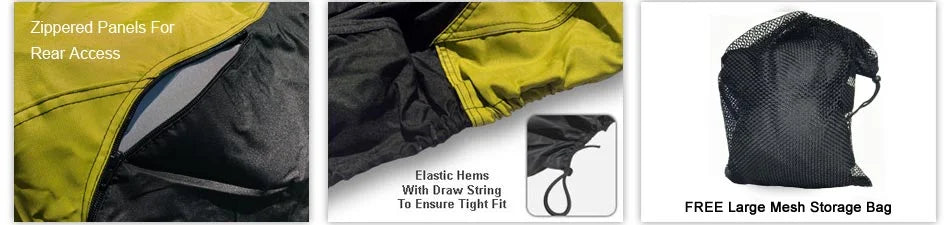 Yellow / Black Jet Ski Cover with Trailer Straps and Storage Bag Z274