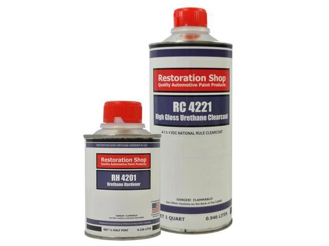 White Quart Urethane Basecoat Clearcoat Car Auto Body Paint Kit I1046