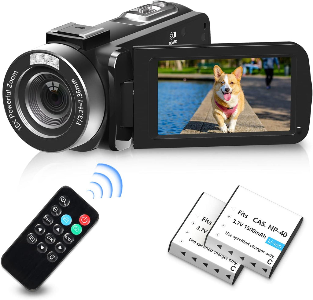 2.7K 30FPS Digital Video Camera Camcorder with IR Night Vision 270 Degree Rotation Screen T2246