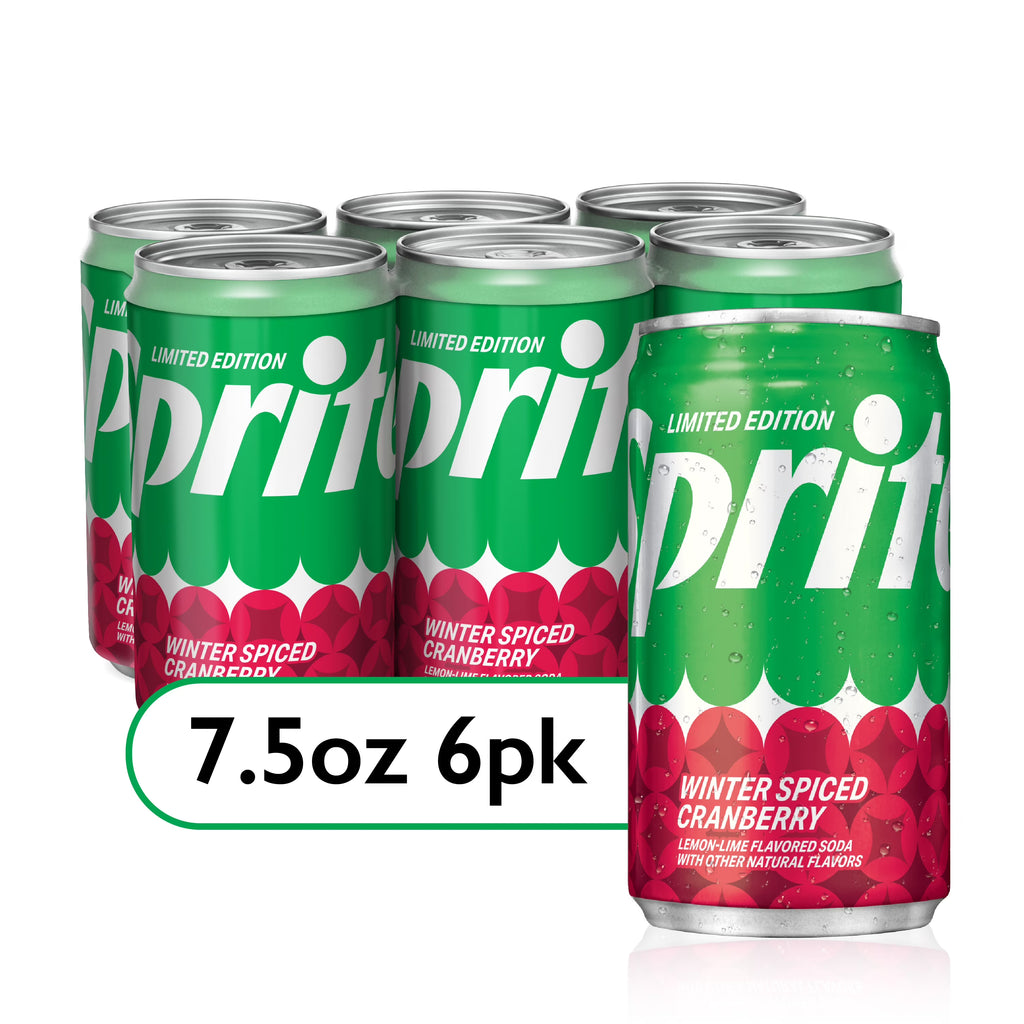 7.5 fl oz 6 Pack Cranberry Lemon Lime Soda Pop Soft Drink H11555