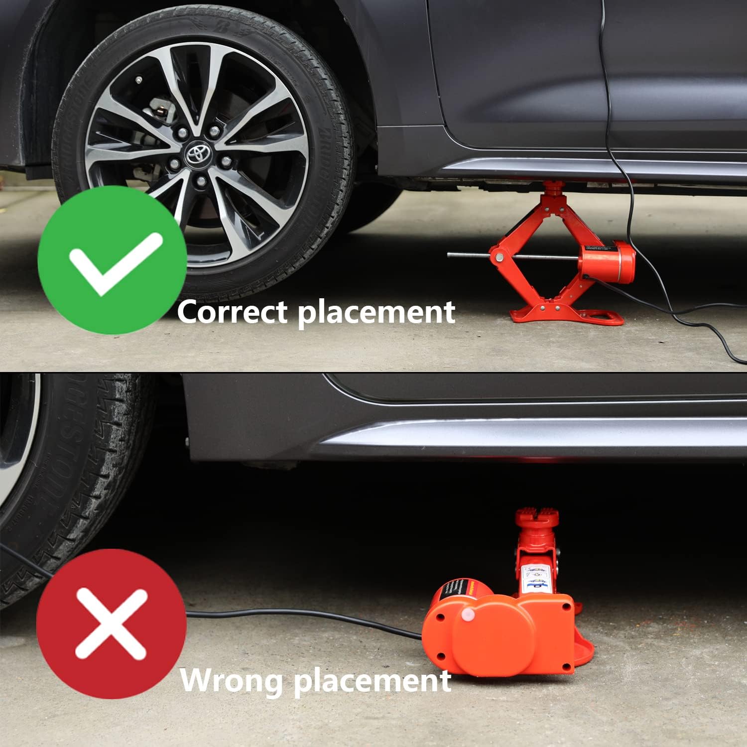 Electric Car Jack 3 Ton Automatic 12V Scissor Jack A6157