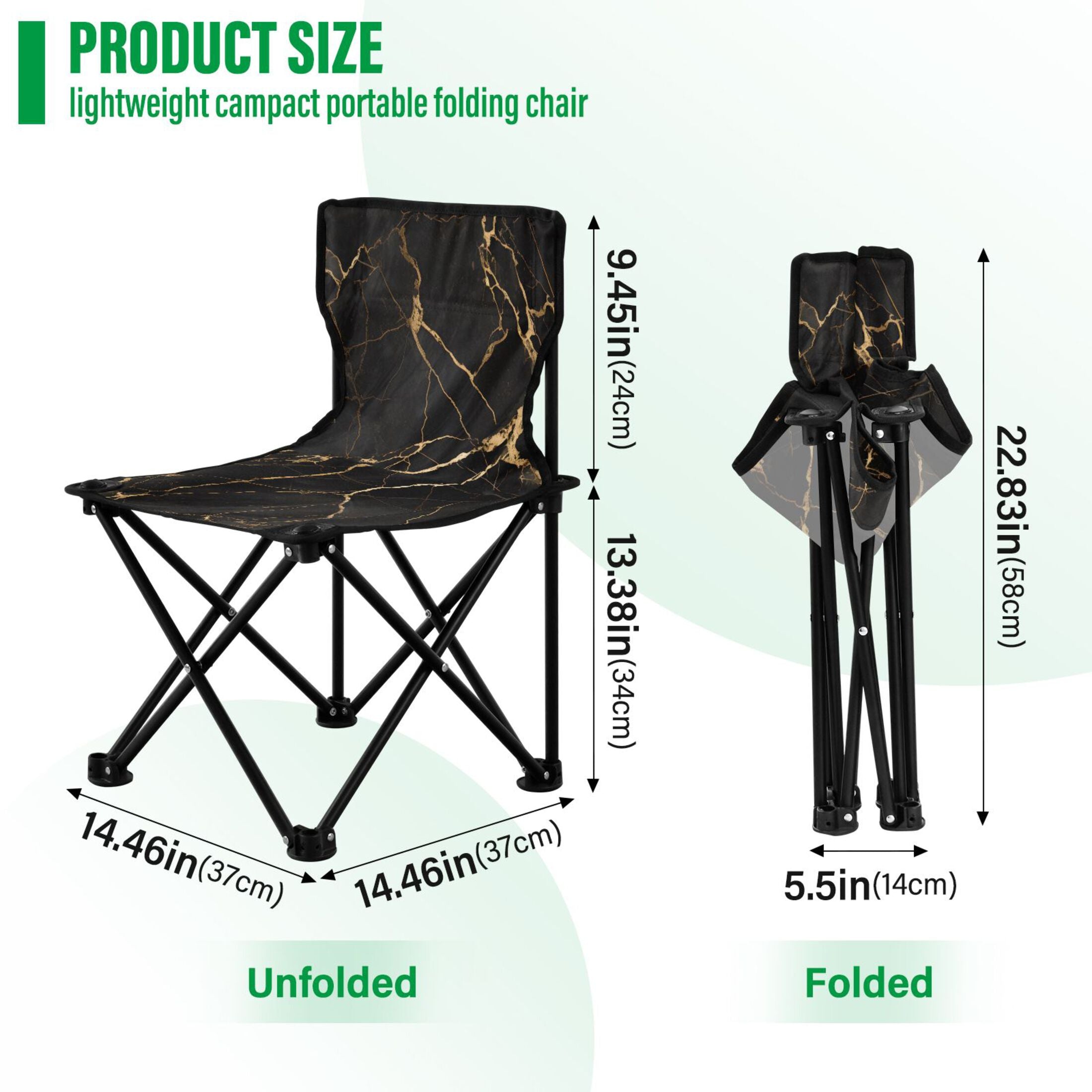 Marble Portable Folding Camping Chair with Carry Bag F901
