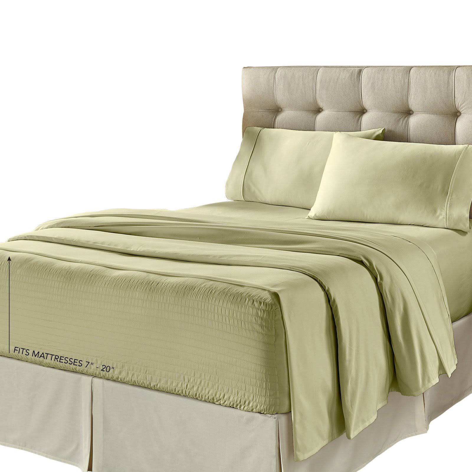 500 Thread Count 4 Piece Bed Sheet Set - Sage - California King G321