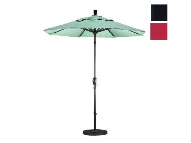 Red 7.5 ft Market Patio Umbrella with Push Tilt W186548
