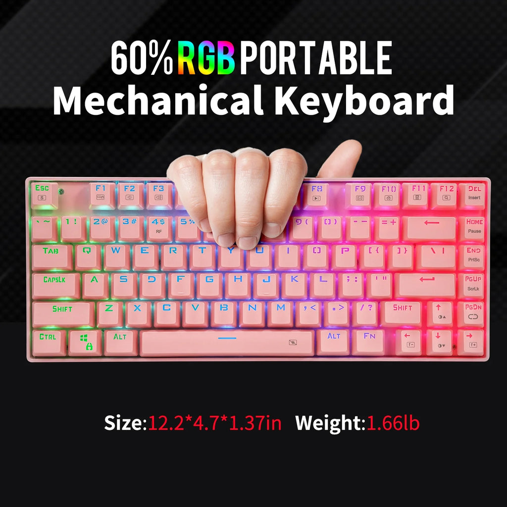 RGB Wireless Mechanical Keyboard with Blue Switches D121422