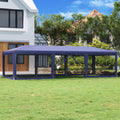 Party Tent with 8 Mesh Sidewalls Blue 29.5'x13.1' HDPE M6244