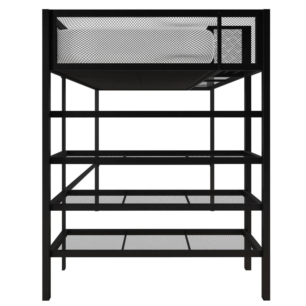 Black Metal Storage Loft with Bookcase L71397