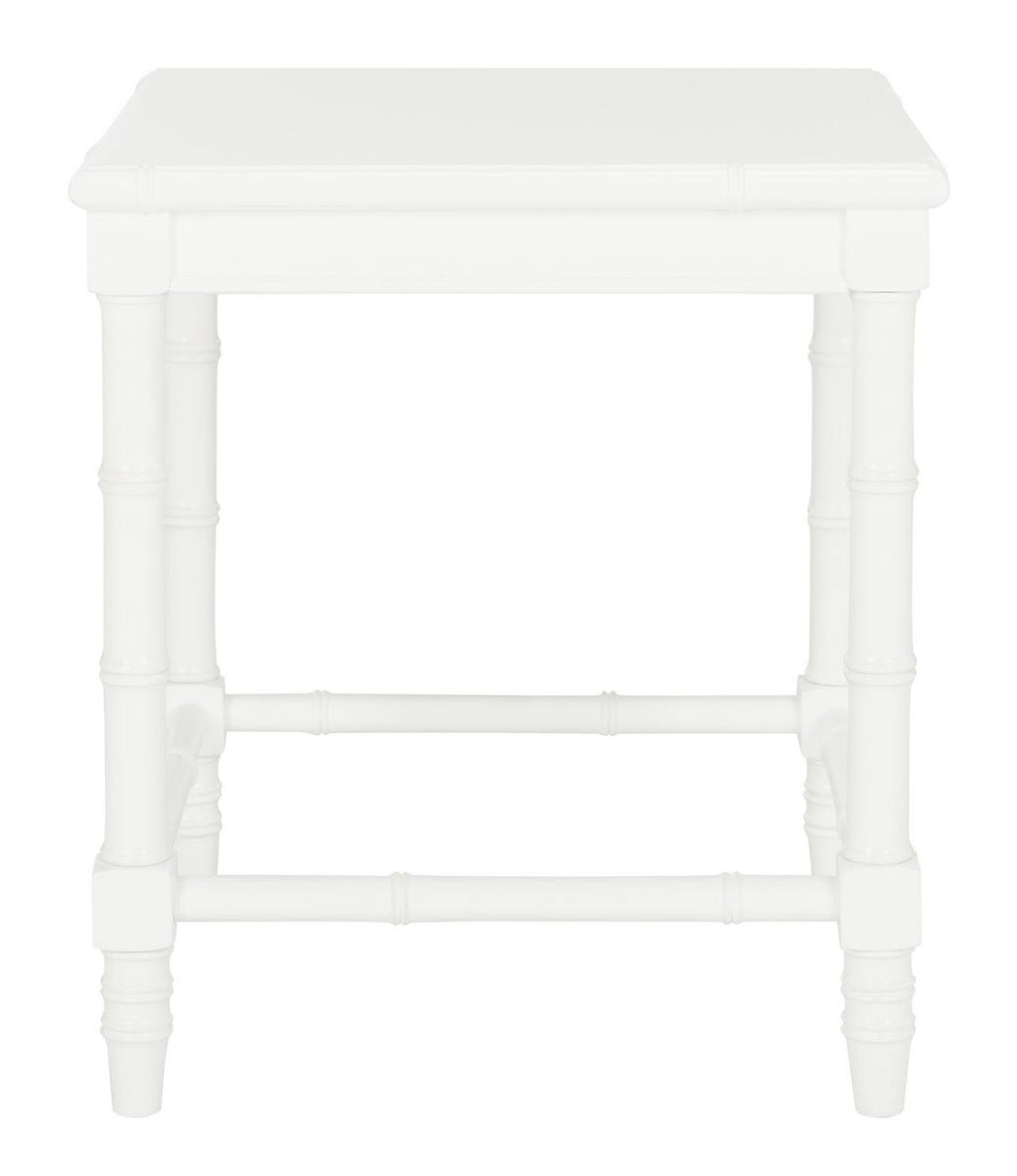 White Bamboo Accent Table J59345