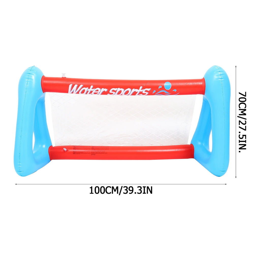 Inflatable Pool Float Set with Volleyball Net and Volleyballs Q6328