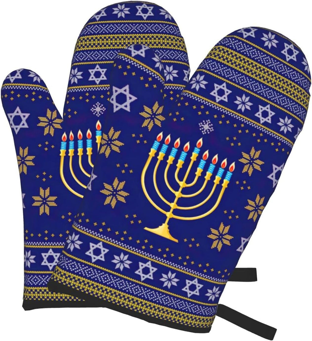 Oven Mitts Set of 2 Heat Resistant Kitchen Mittens X34239