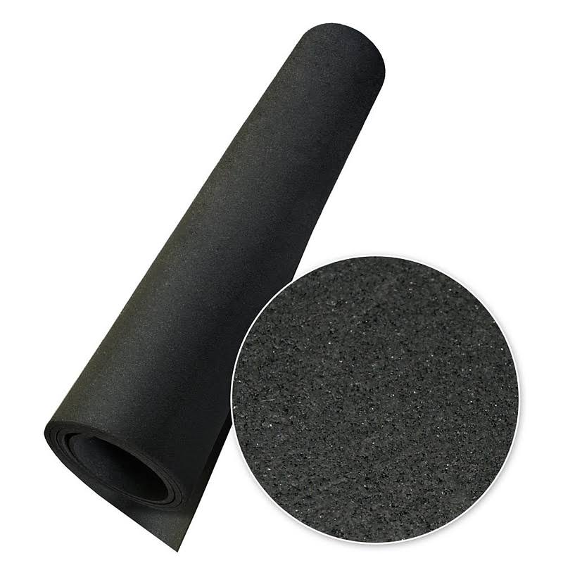 3/8 inch x 4ft. x 10ft. Black Rubber Flooring Mat G104092
