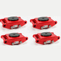 4Pcs Machinery Mover Set Machine Dolly Skate 4 Rollers 6Ton with 360° Rotate Cap S2295
