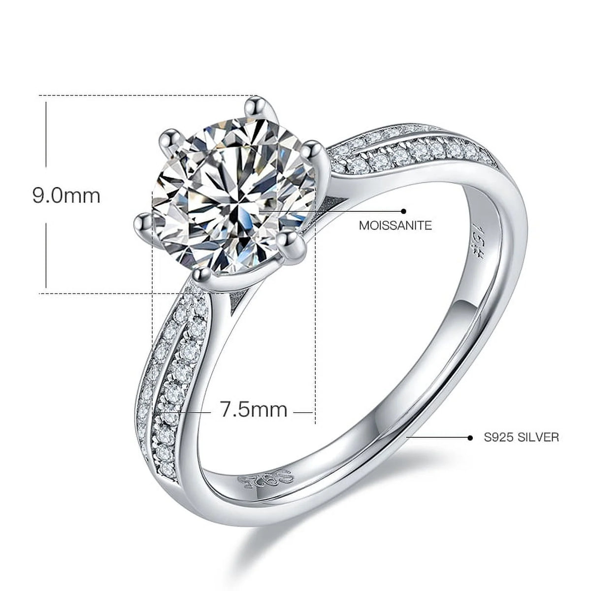 1.5 Carat Moissanite Double Halo Engagement Ring X95810