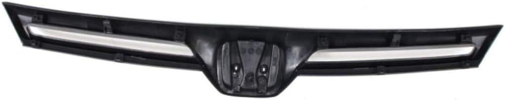 Painted Black Plastic Grille Assembly for Honda Civic Coupe 2006 2007 2008 Pack of 2 E247
