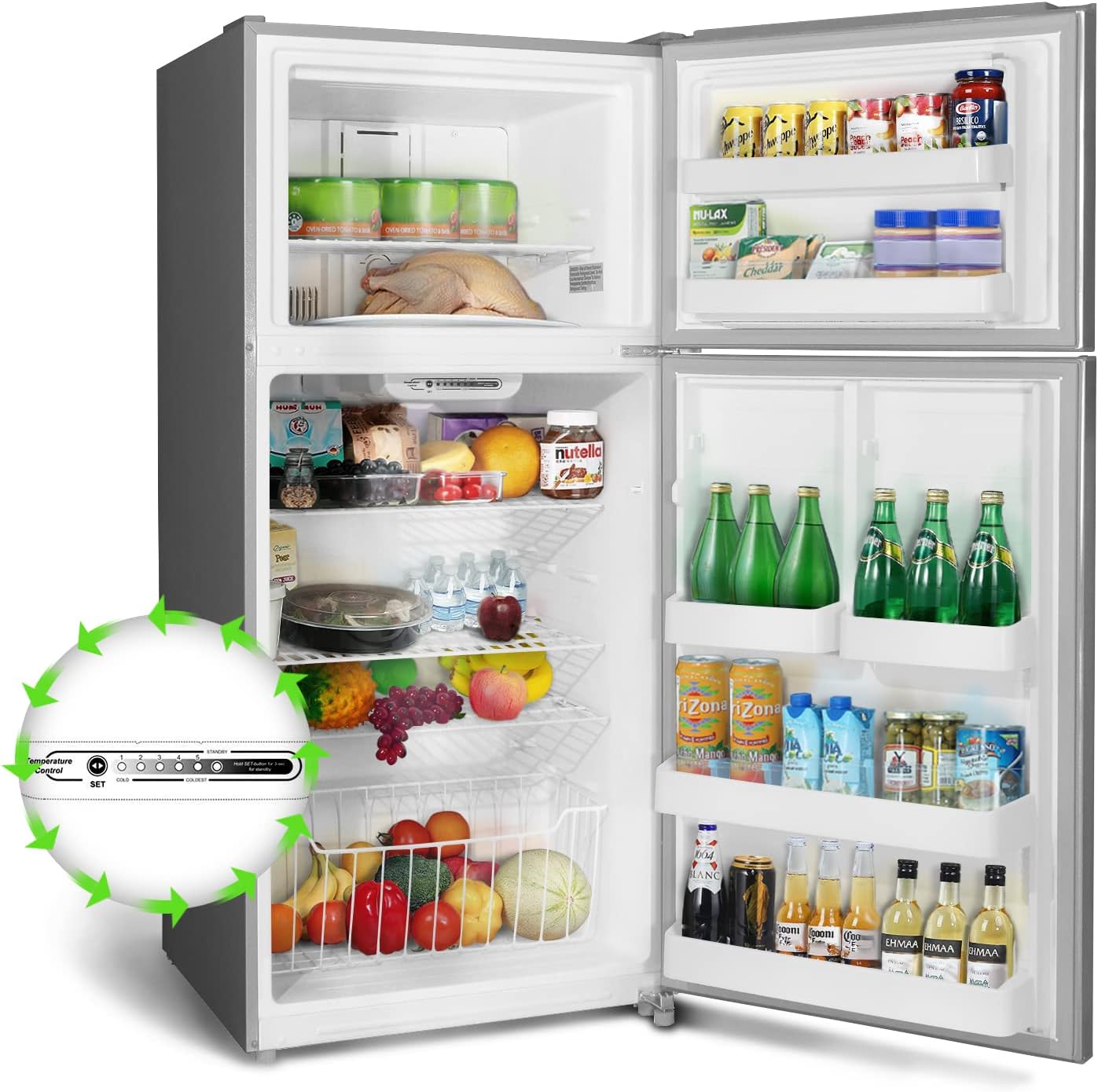 White 21 Cu. Ft Top Freezer Refrigerator A2055