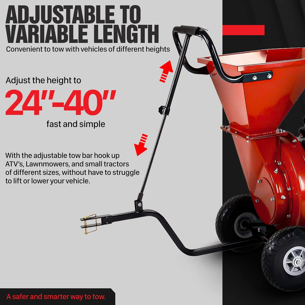 Universal Wood Chipper Shredder Mulcher Tow Bar Kit Heavy Duty Adjustable Accessory I2356
