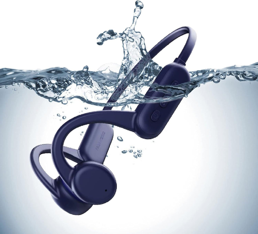 IPX8 Waterproof Bluetooth Open Ear Headphones with Microphones, 8G Memory H619