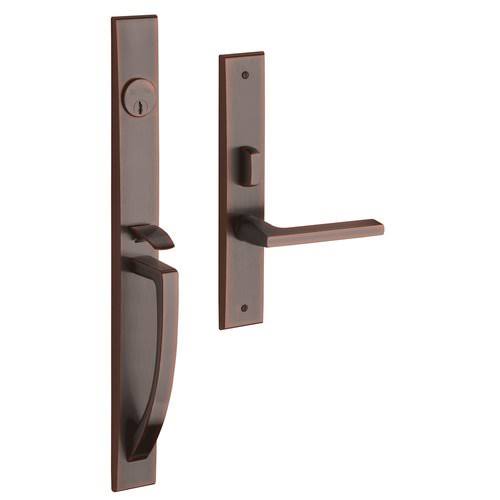Satin Chrome Single Cylinder Mortise Handleset Trim Set C686