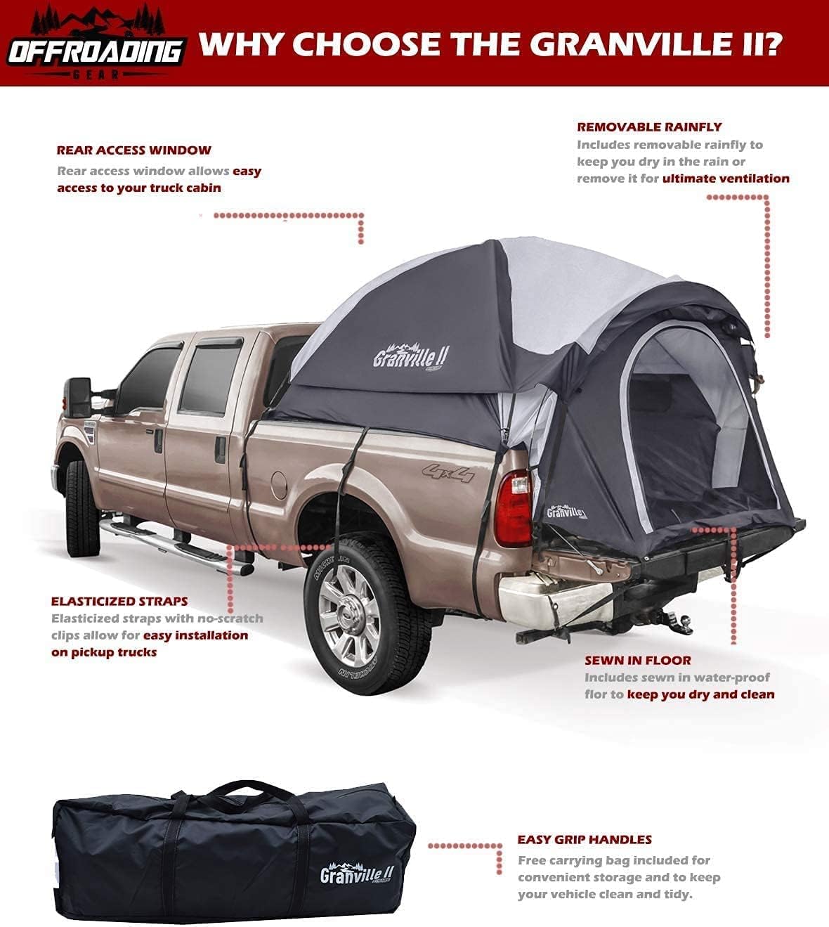 Truck Bed Tent with Front Awning S352