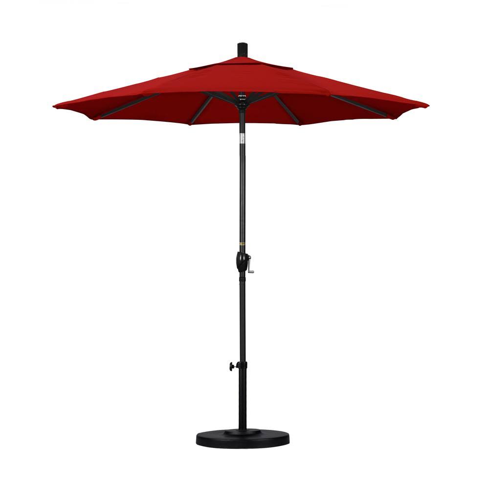 Red 7.5 ft Market Patio Umbrella with Push Tilt W186548