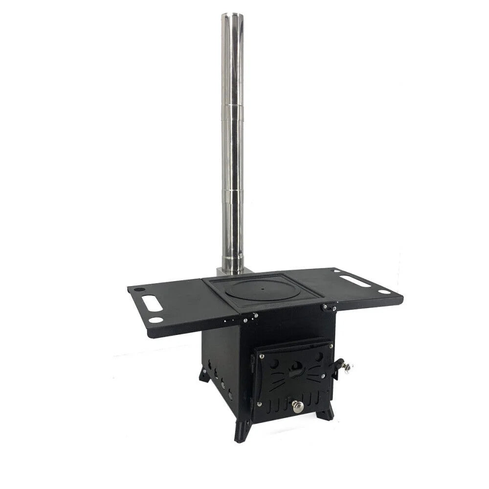 Portable Wood Burning Stove with Chimney Pipe F574
